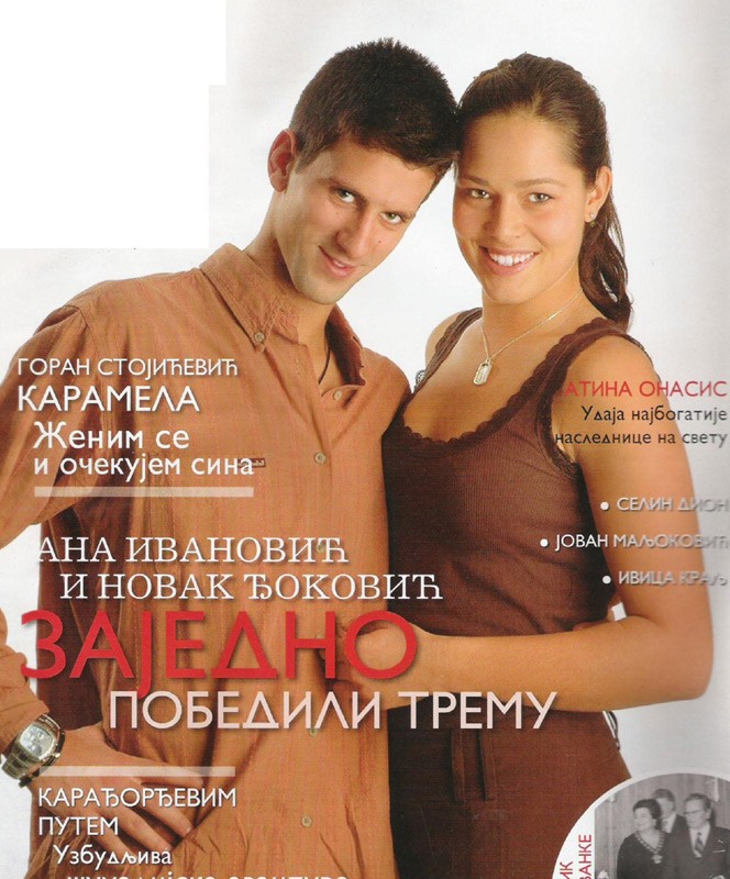 Ana Ivanovic và Novak Djokovic, hai tay vợt xuất sắc Serbia.